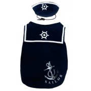 Happy Puppy Sailor Shirt Met Hoedje Blauw Happy Puppy Sailor Shirt Met Hoedje Blauw